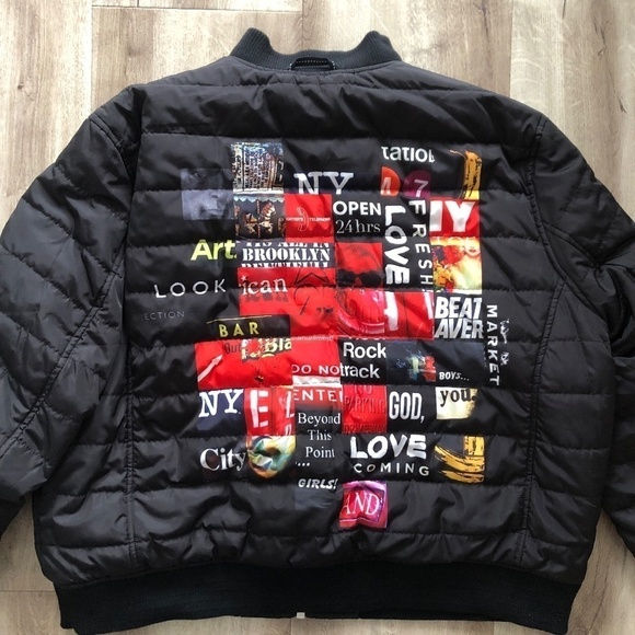 The Very Warm, Mason, Reversible, Bomber Jacket w/Artwork Lining, XL, New No Tag - Picture 13 of 16